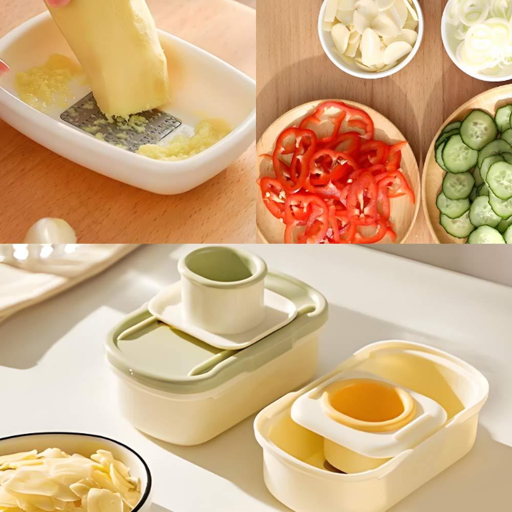 Manual Garlic Grinder 2 In 1 Garlic Smasher Household Garlic Planer  Baby Complementary Food