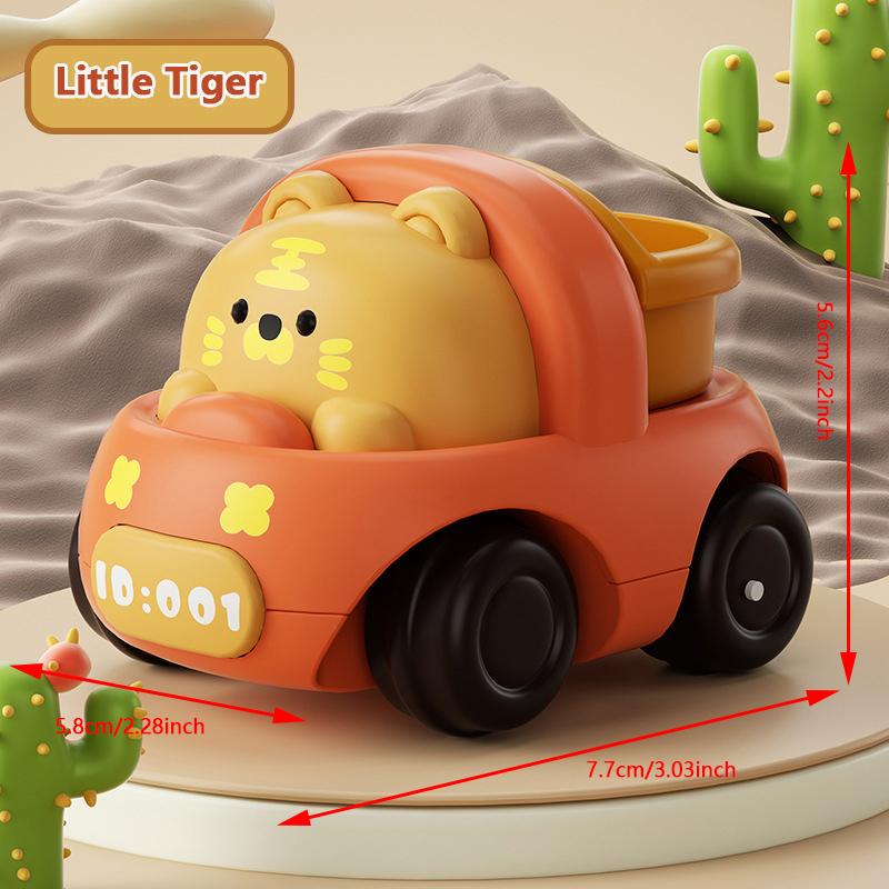 Baby Mini Cartoon Toy Car Press Go Vehicles Inertia Pull Back Cars For Toddlers Boys Early Education Crawling Toys
