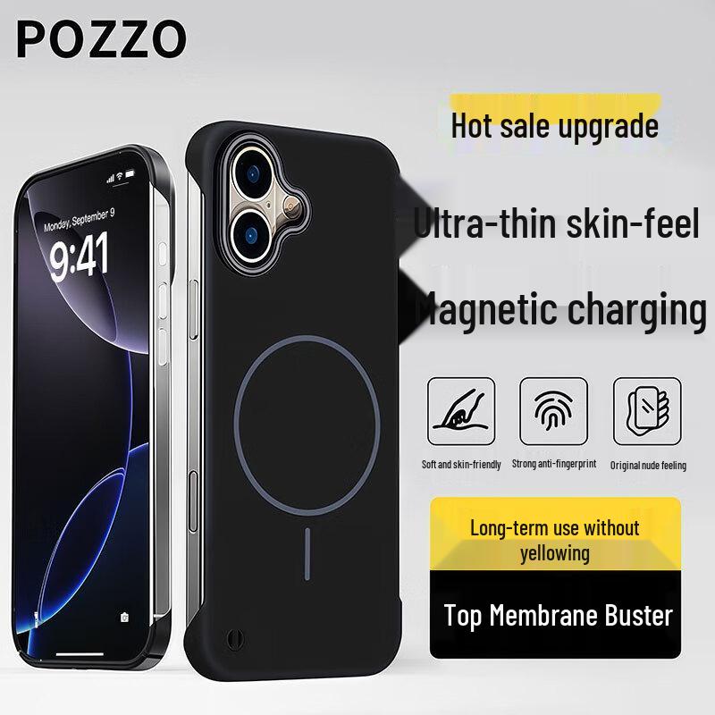 

POZZO Безрамковий Магнітний Матовий Ультратонкий Чохол для Телефону для iPhone iPhone 16 Plus