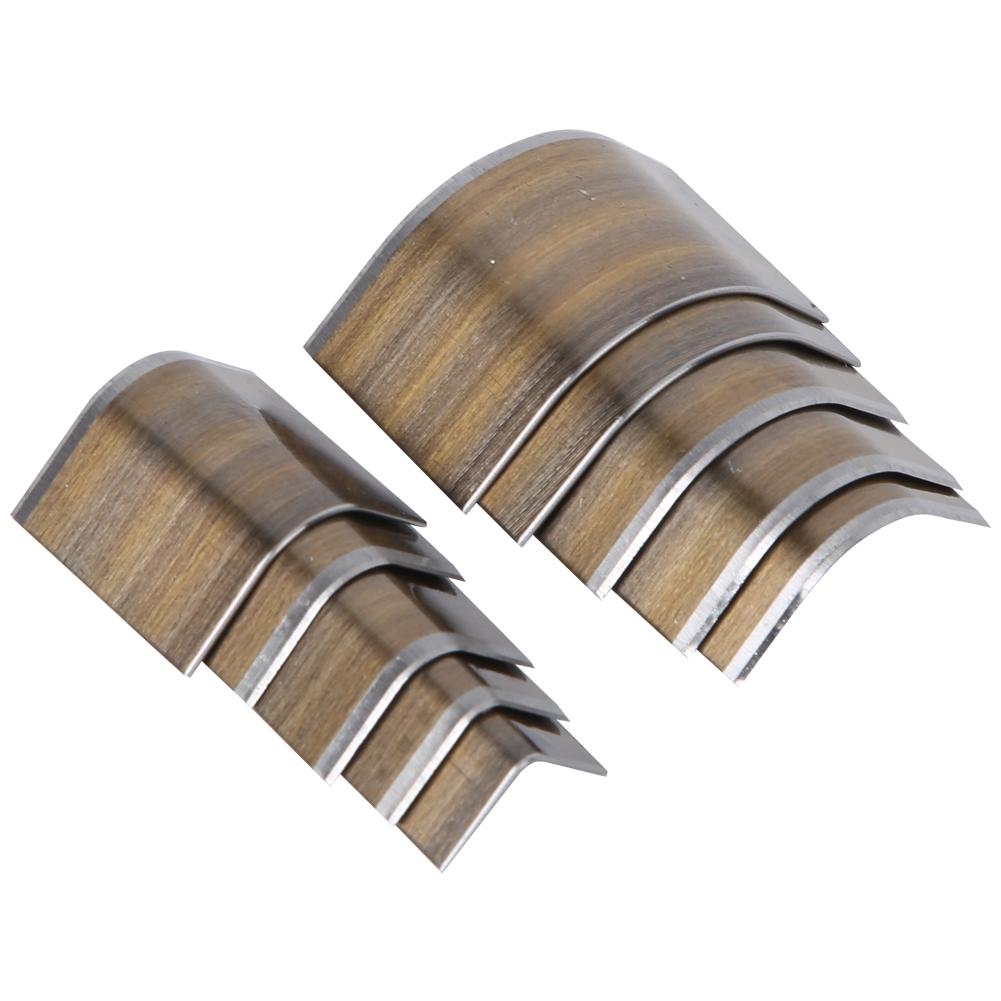 

10 шт. Резак для концов кожаных ремней из быстрорежущей стали, квадратный V-образный, ручной работы(Низкий Раунд )