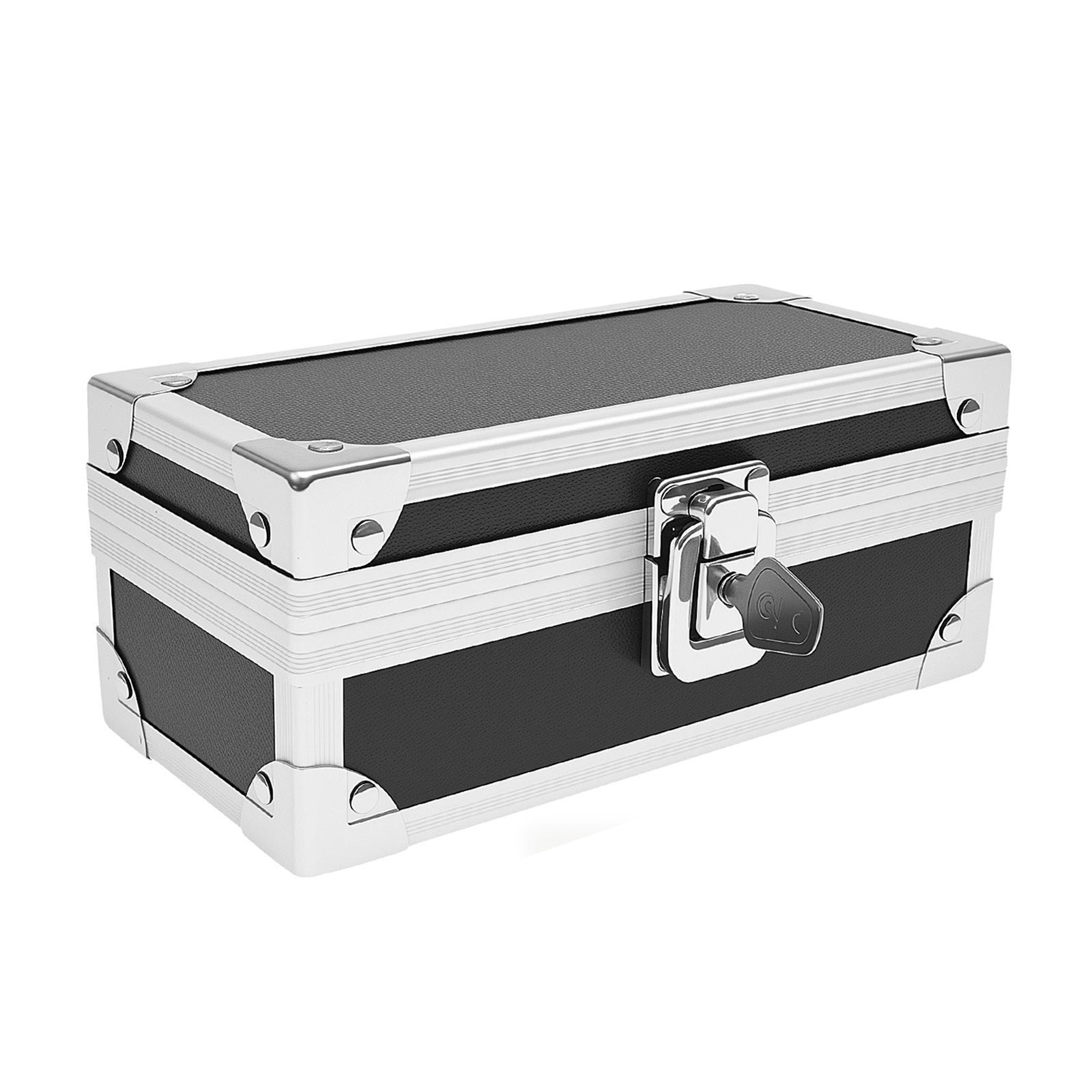 

Lockable Cash Box with Key Aluminium Alloy Money Coins Bank Cards Jewelry Storage Box Portable Hidd Mini Safe Locker чорний