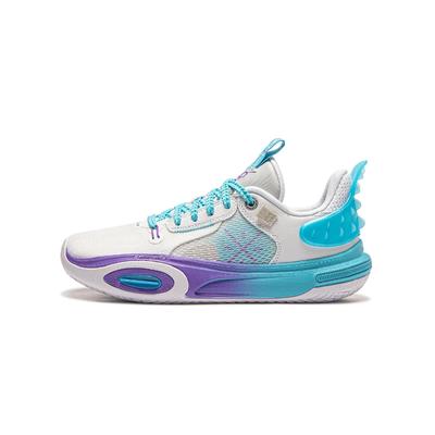 Pantofi de Baschet Tineri Cloud Antiderapanți Absorbție Șocuri Ușori Rebound Adidași Copii Alb Albastru YKBT034-1