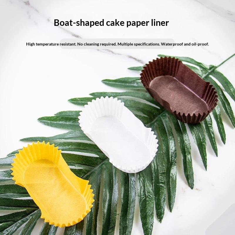 1000Pcs Non Stick Oilproof Paper Oval Cake Mold Baking Tools Loaf Liners Kitchen Supplies Cupcakes Liners