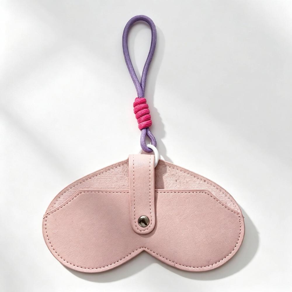 Leather Sunglasses Pouch with Lanyard Sunglasses Box Bag Compact Magnetic Glasses Case Travel