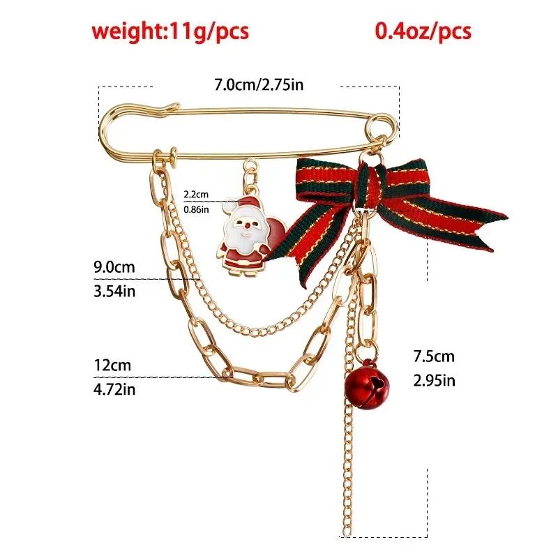 Fashion Lovely Enamel Christmas Santa Claus Snowman Pendants Brooch Badge Xmas Laple Pin New Year Party Jewelry Gifts