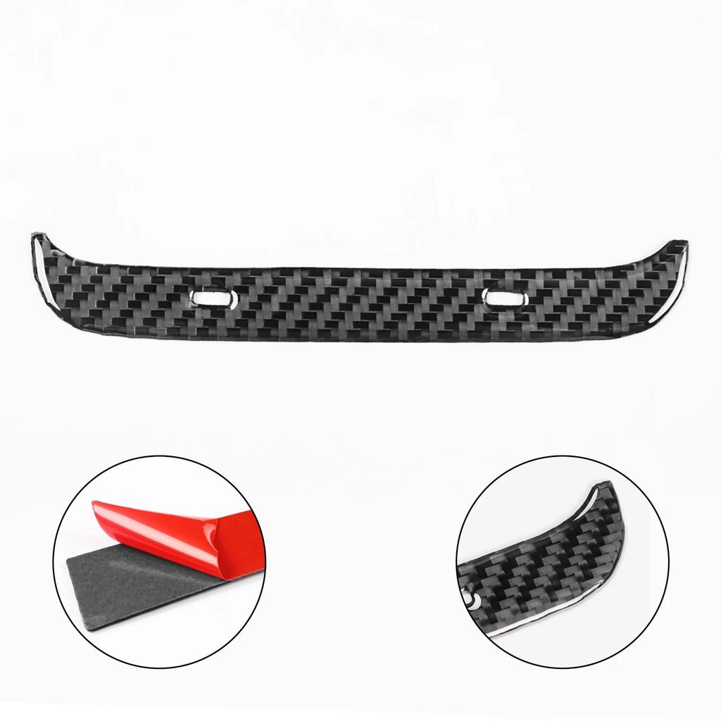 For Tesla Model Y + Model 3 2017-2022 Carbon Fiber Rear Air Conditioning Outlet Trim Cover Car Accessories Interiors Sticker