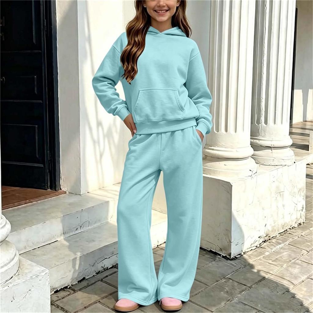 Youth Hoodie and Sweatpants Set for Boys Girls - Cozy Two-Piece Track Suit for Casual Wear