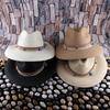 New Women's Fashion Big Eaves Bell Jazz Top Hat Spring and Summer Outdoor Travel Sunscreen Shade Straw Hat