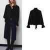 Fall and Winter New Women's Clothing Fashion Wind Long Sleeves Stand Collar Ruffle Design Shoelace Shirt Tops 77059069