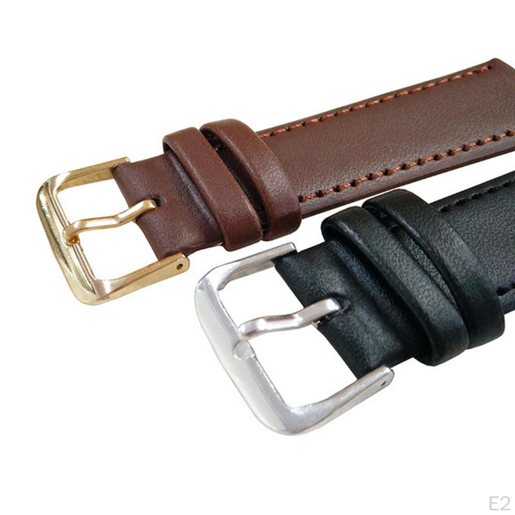Leather Watchband Replacement Watch Strap With Buckle Clasp