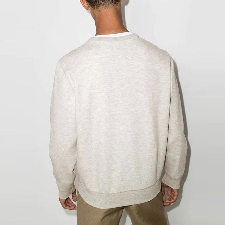 Polo Ralph Lauren Logo Embroidered Crewneck Sweatshirt Men Sweatshirt Gray White 710675313-020