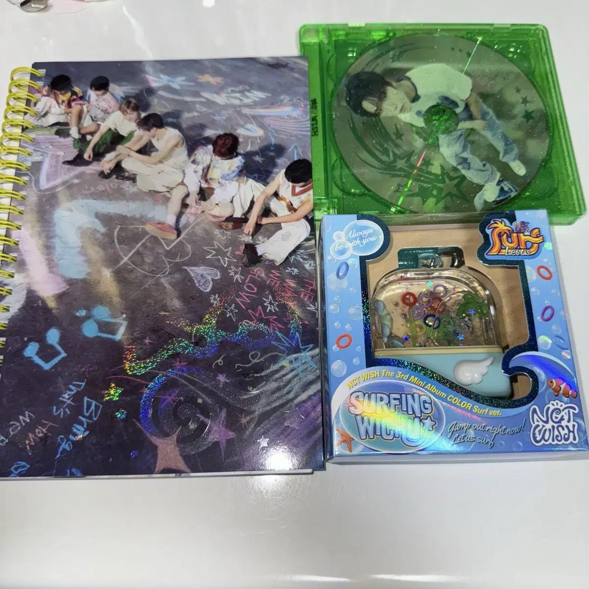 

NCT Wish Surf Photo Book Брелок Игра Игра Драгоценность Распечатанный Альбом
