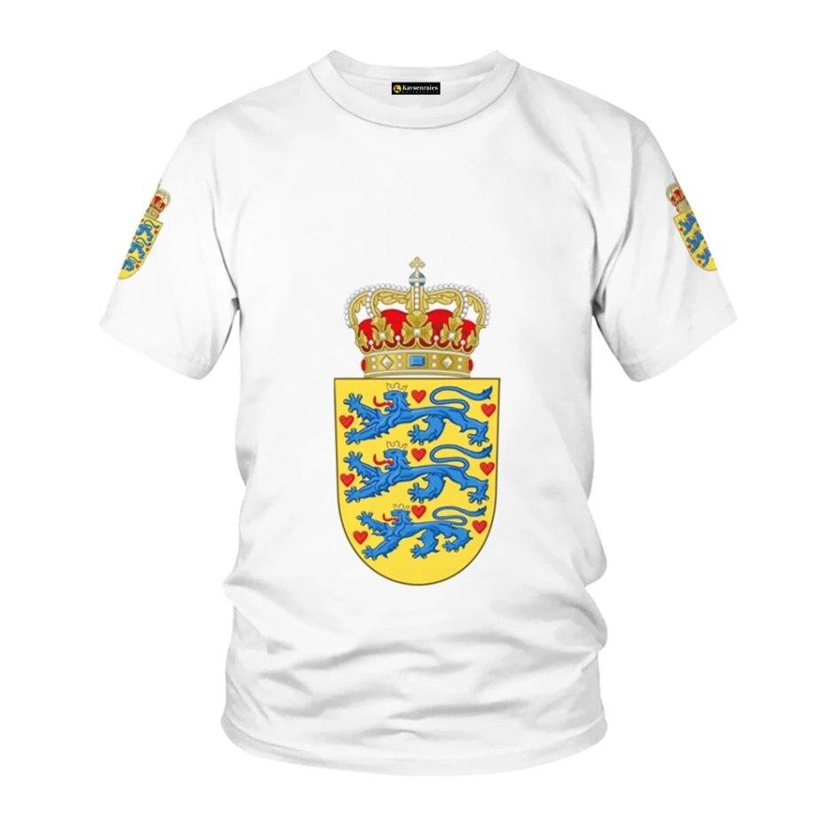 Národní znak Espana 3D tisk Léto Pánské tričko s výstřihem do O Neformální trička s krátkým rukávem Nadměrná trička Móda Trička Pánské Oblečení