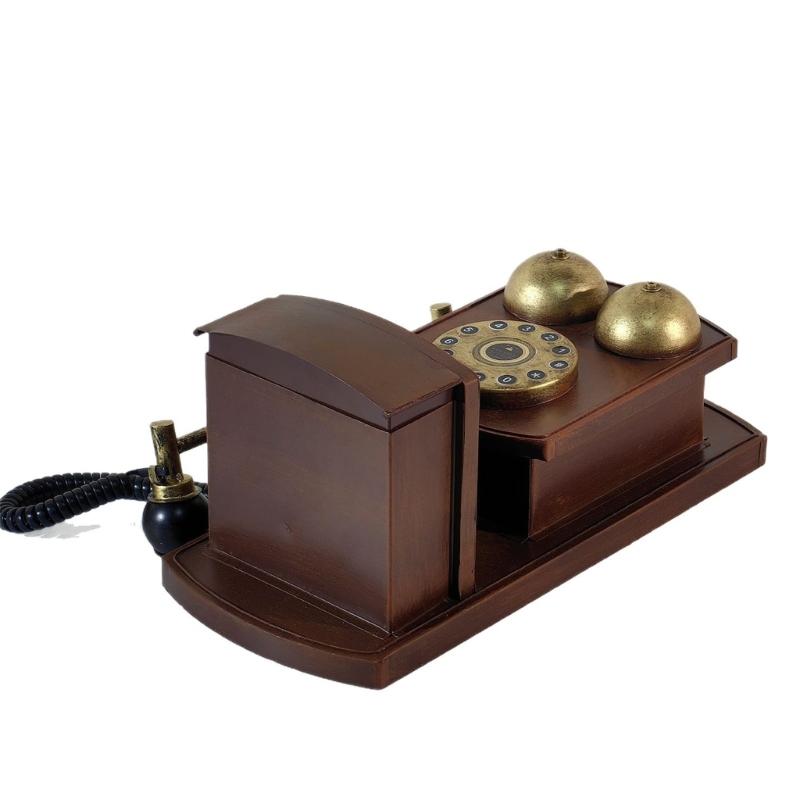 Antikes Telefon Drehwählscheibe Festnetztelefon Modell Retro Wandmontage Handwerk Ornamente Schaufenster Stand Heimdekorationen