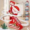 Electric Slide Climbing Toy With Automatic Stairs Led Lights And Music Interactive Game Red Roller Slide Christmas Gift