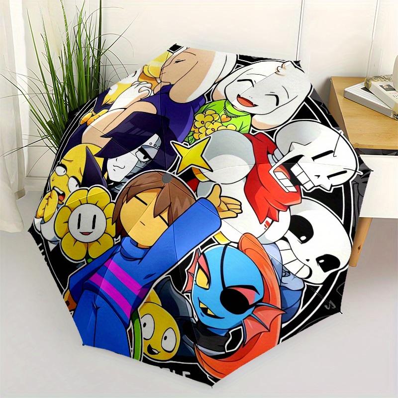 1pc UnderTale Themed High-quality Umbrella,Automatic Opening and Closing Umbrella,Multi-functional Umbrella G0811370