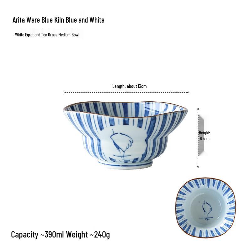 

Ru Han Japanese Egret Ten Grass Bowl
