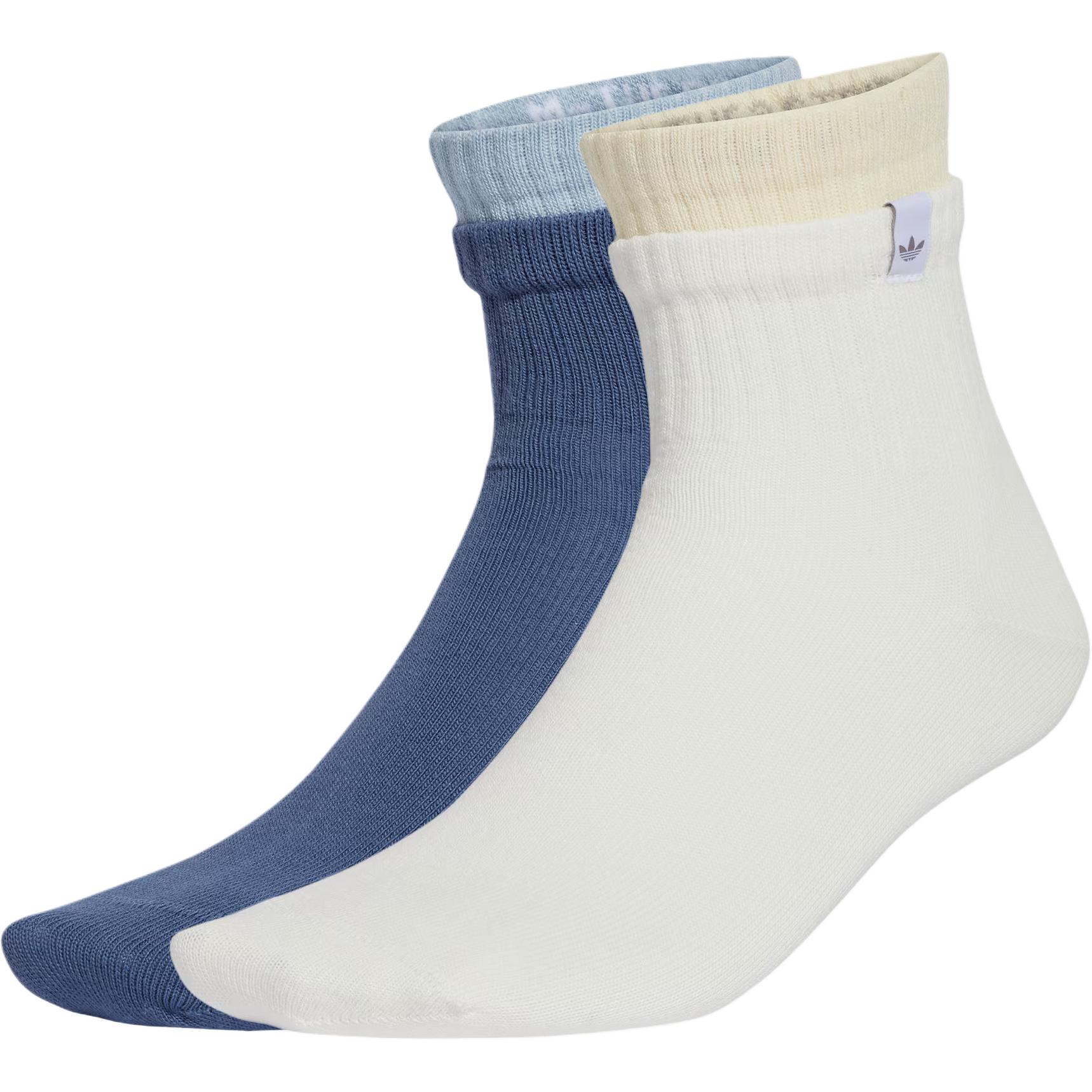 Adidas Originals 3S 2L 1/4 S 2P Crew Socks Unisex 2 Pack JC8621 S
