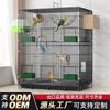 New Multi-Level Double-Layer Large Parrot Ecological Cage for Budgie Cockatiel Lovebird Macaw with Luxury Villa Design for