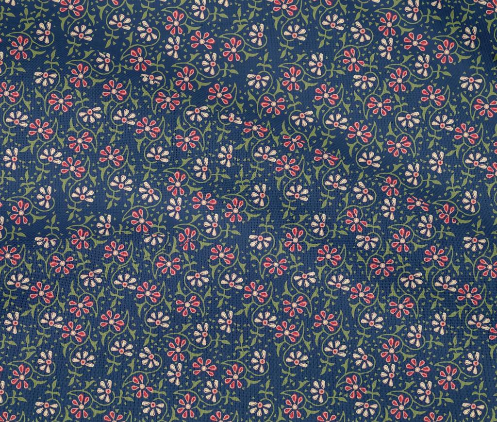 oneOone Cotton Flex Fabric Floral Block Print Fabric BTY 40 Inch Wide