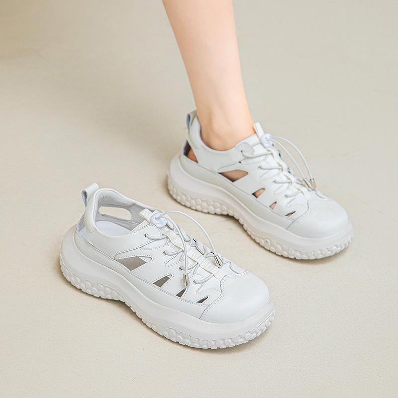 Augustine Hollow Dad Shoes Women's Spring and Autumn 2025 New Thick-soled Casual Roman Sports Shoes Little White Shoes