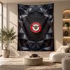 Dekoratives Wandbehang, Brentford Fußball Bedruckte Wandkunst, Leichte Wanddekoration für Schlafzimmer Hintergrund
