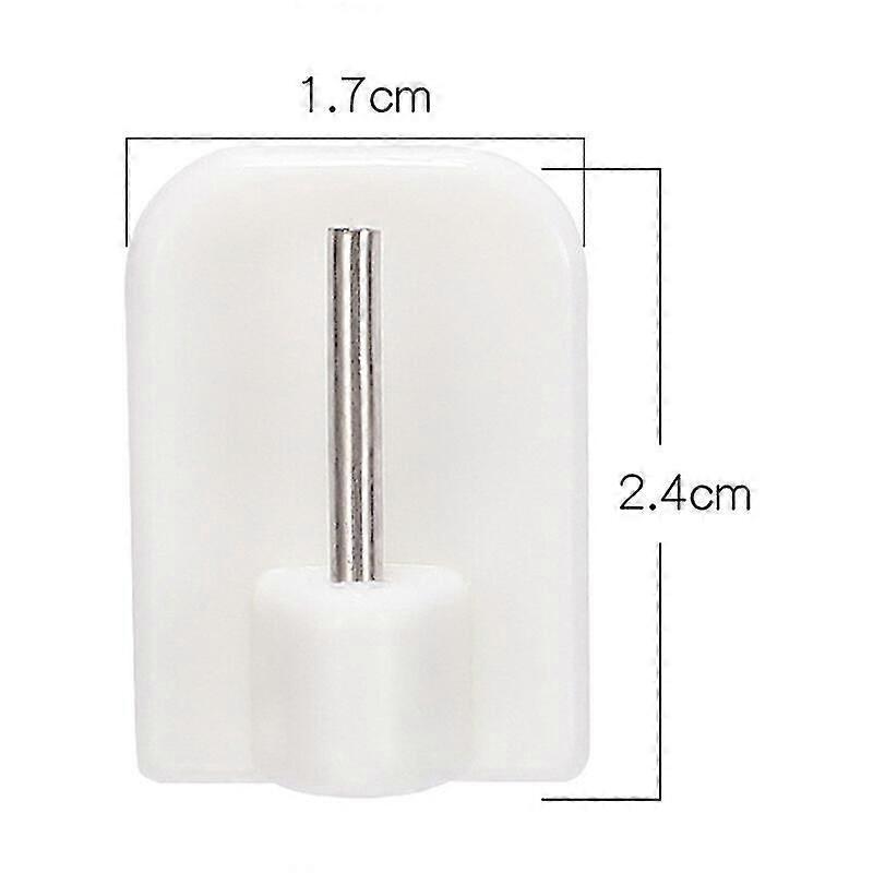 20 Pcs Self Adhesive Curtain Rod Hooks Curtain Rod Holders for Bathroom Kitchen Bedroom