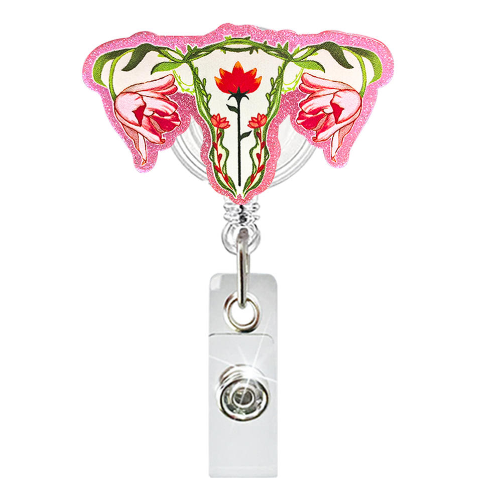 Acrylic Heart Lung Brain Kidney Retractable Pull Badge Reel For Nurse Doctor Id Lanyard Name Tag Key Ring Chain Clips Hospital
