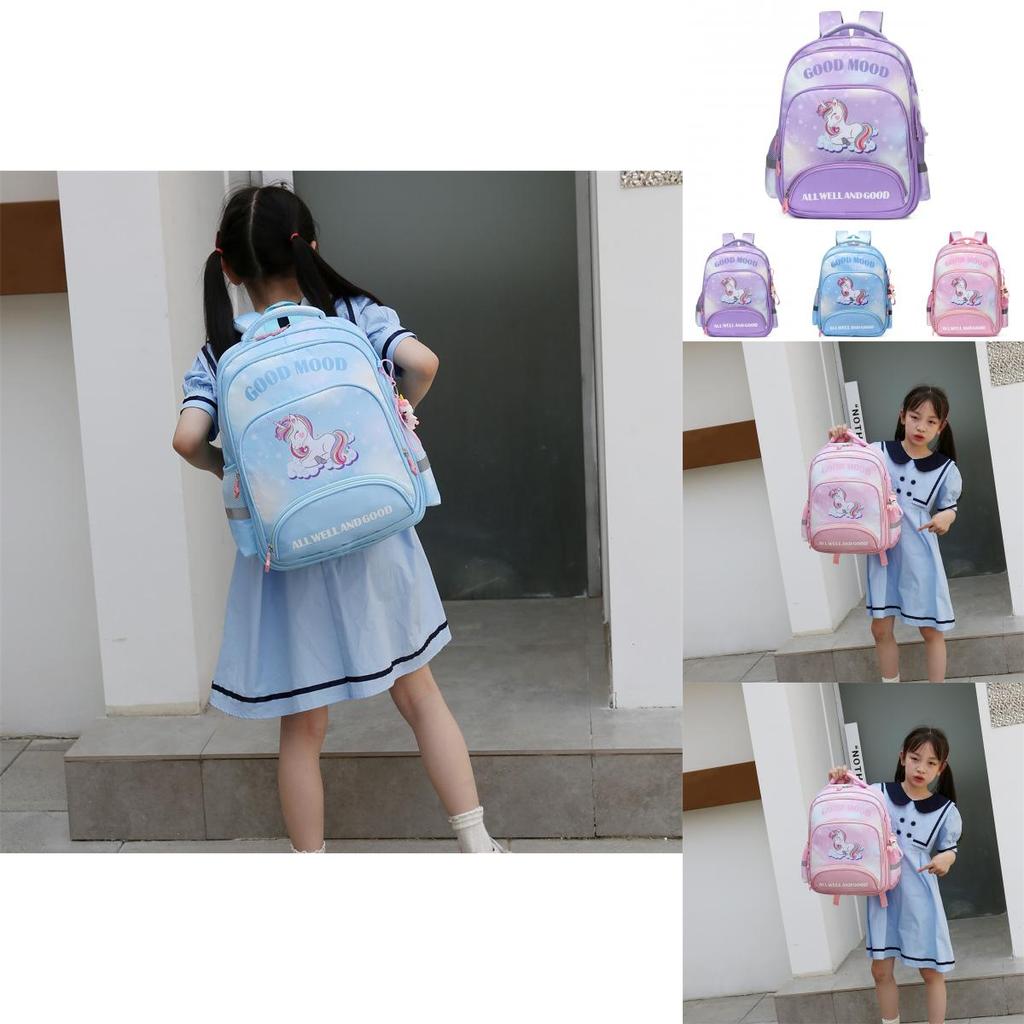 Spacious And Breathable Unicorn Cartoon Backpack For Kids Ideal For School Use