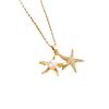 1pcs copper micro Set zirconia starfish imitation pearl necklace female senior sense of light luxury collarbone chain jewelry