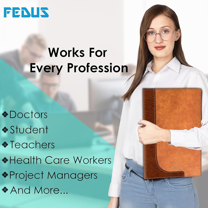 Fedus Document File Folder For Certificates, Leatherette Multipurpose Professional Folder File For Documents, Documents