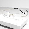 Titanium Alloy Rimless Glasses Frame Men Prescription Eyeglasses Myopia Optical Frame Screwless Eyewear Only Eyeglass Frames