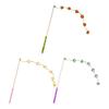 Cat Teaser Toy Interactive Lightweight Cat Stick with Bell Safe Chewing Toy Long Handle Entertainment Toy for Pet