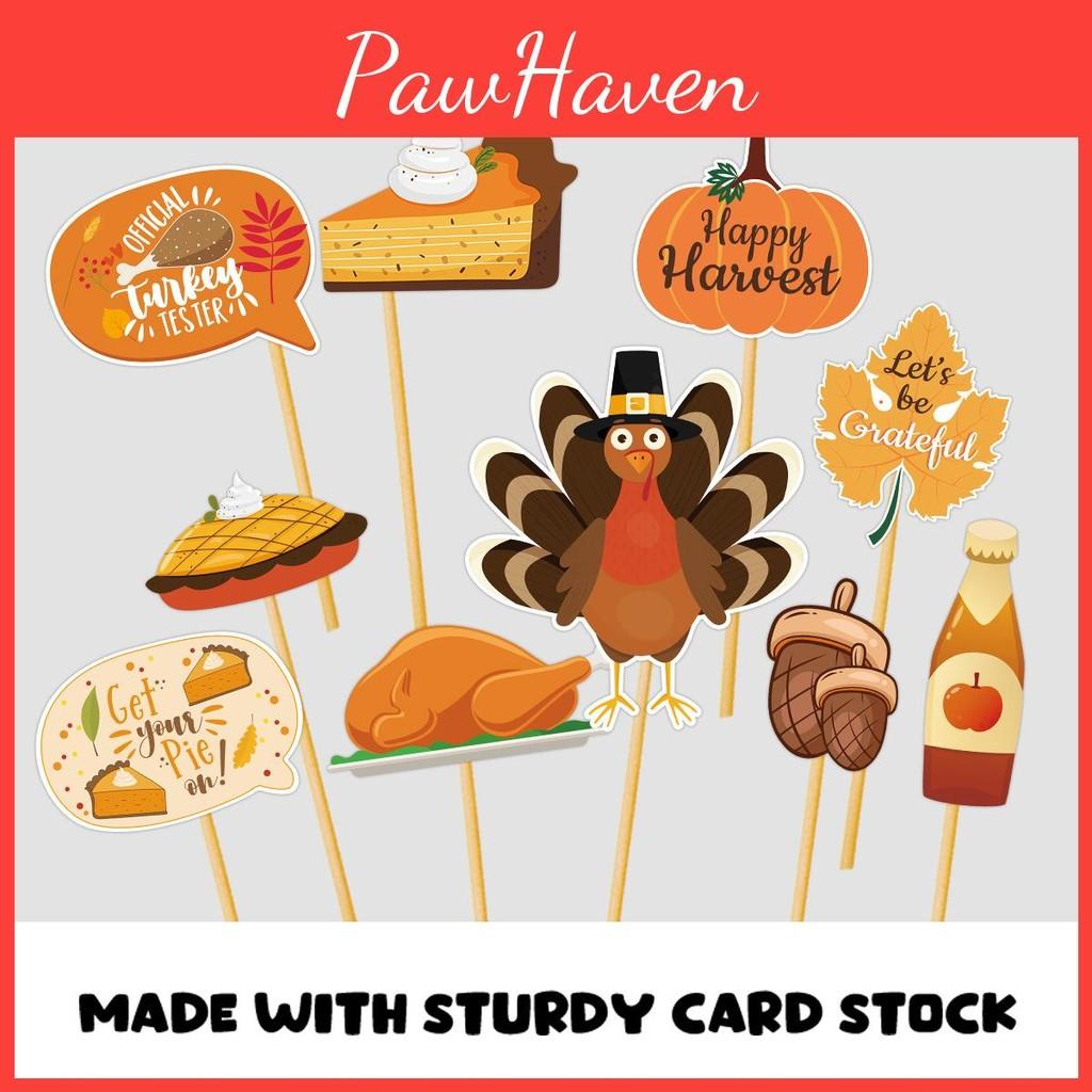 Festive Turkey Design Photo Props For Thanksgiving Day Party Celebration