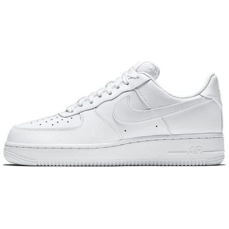Nike Air Force 1 Leather Comfortable Versatile Non-Slip Durable Low-Top Lifestyle Shoes Women sneaker White AH0287-100