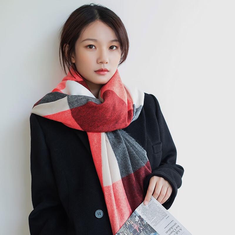 Fumaide Plaid Imitation Cashmere Scarf