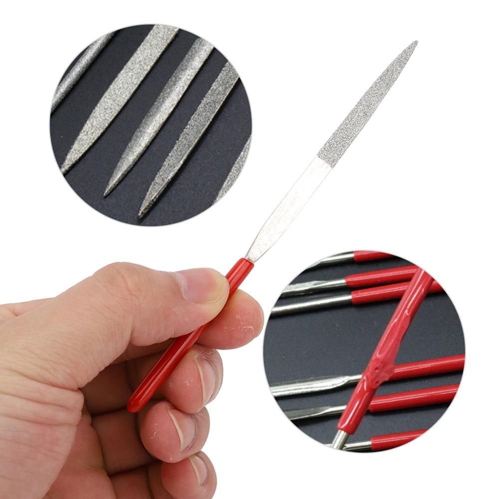 10pcs Diamond Coated Precision File Square Multifunctional File Diamond File Set Stone Grinding