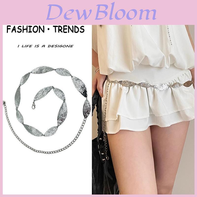 Vintage Silver Metal Waist Chain For Women With Water Drilled Embellishments Fashionable Ethnic Style For Summer Wear