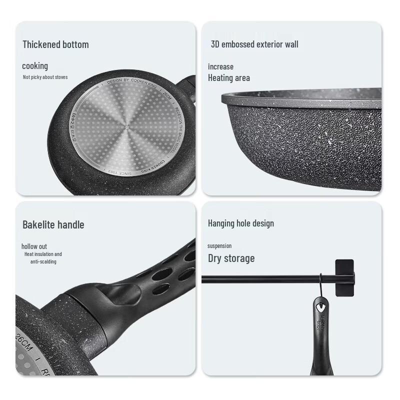 COOKER KING 26cm Maifan Stone Non-Stick Frying Pan