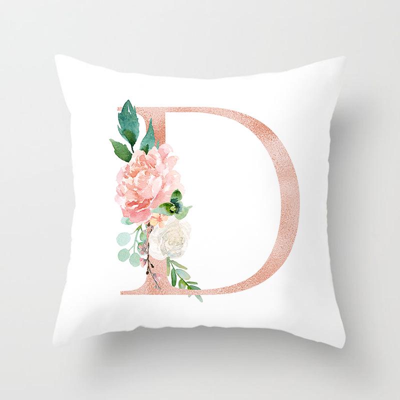 New Fashion 26 English Letter Pattern Cushion Cover Home Fabric Sofa Modern Style Pillow Cover