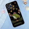 Vintage Retro Frosch Pilze Hülle Für iPhone 15 16 14 13 12 11 Pro Max Mini X XR XS Max 7 8 Plus Stoßfänger Hüllen Abdeckung
