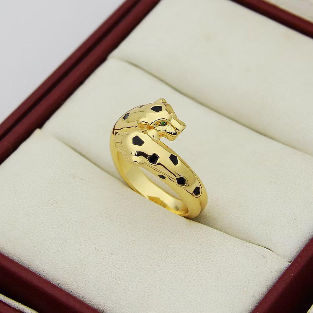 Sleek Double-headed Leopard Pattern Ring with a Dominant Black Panther Design, Crafted with Precision. Ideal for Gifting  Hypoallergenic Material