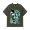 275 GSM Washed T-shirts 100% Cotton Saint Seiya V8 Shiryu Print Unisex Heavy Cotton T Shirt