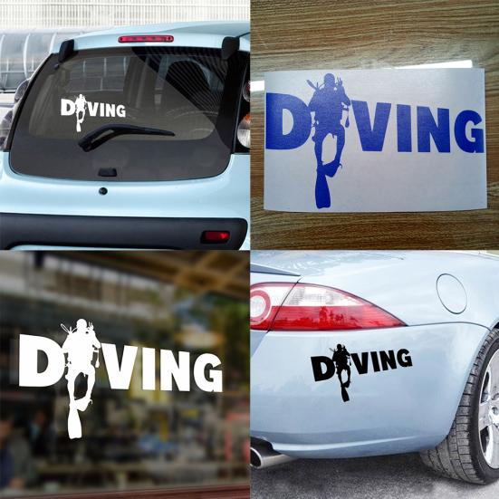 Dalgıç Dalış Etiket Araba Oto Tampon Pencere Bilgisayar Çıkartması Dekorasyon