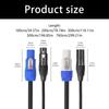 Multifunctional Power Con XLR Combination Cable Suitable for Stage Shows Transmitting Both Energy and Signal