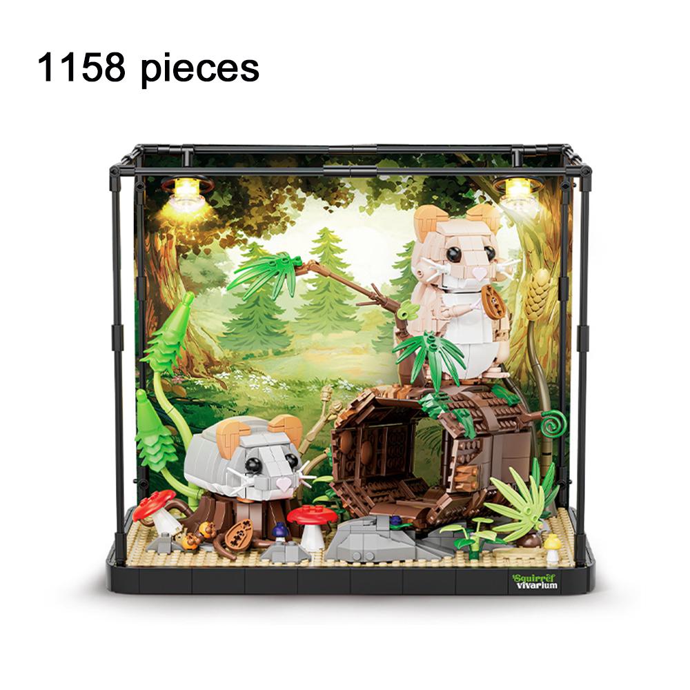 

Нетоксичний 1158 деталей DIY Тварина Хом як Будівельні Блоки Світлодіодний Цегляний Збірна Модель Будівельна Іграшка Для Дітей Гра Декор Домашнього Столу