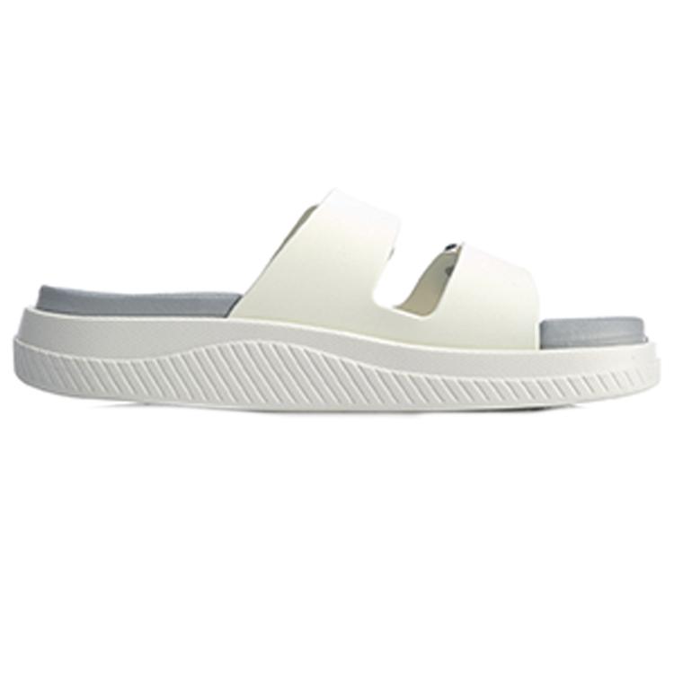 Li Ning Clap Comfortable Slip Resistant Abrasion Resistant Slide Slippers Women's White AGAQ006-4