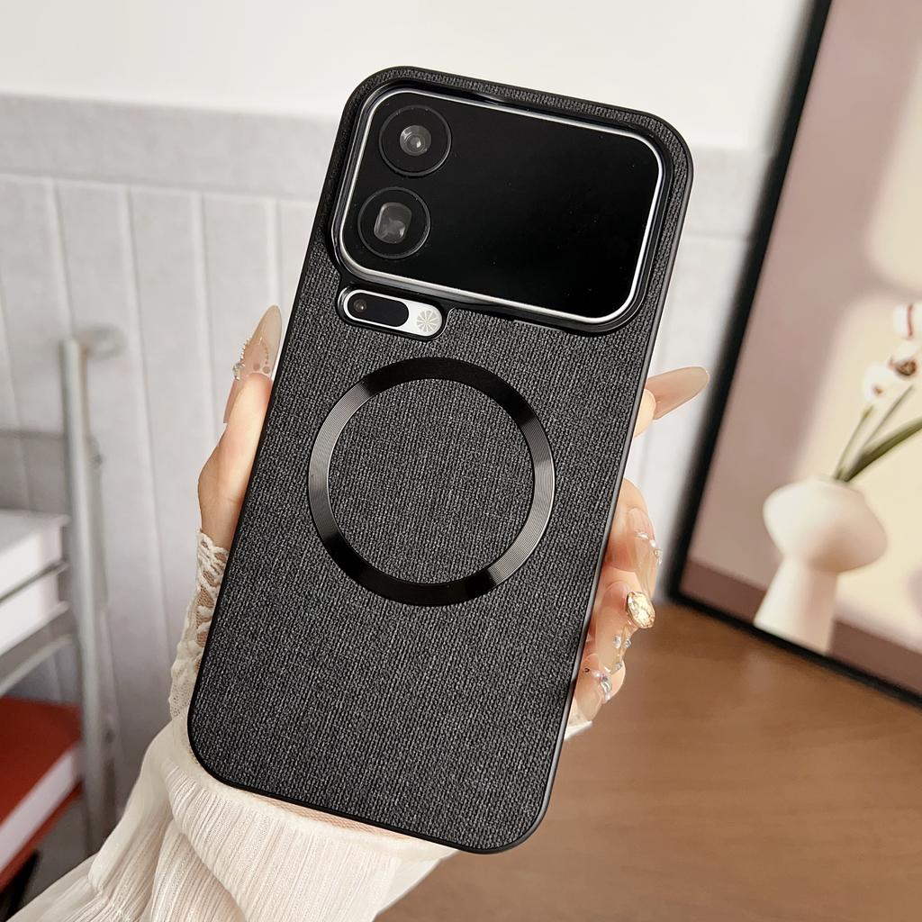 For Xiaomi 17 Pro Max Magnetic Case Drop-Proof TPU + Cloth Back Phone Cover