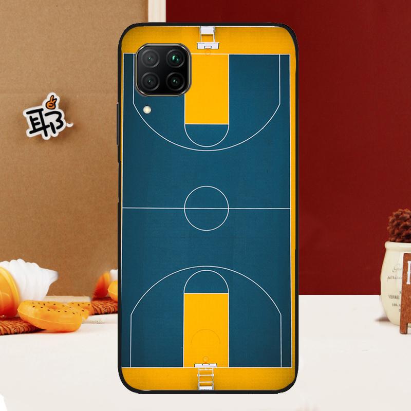 Basketball Court Diagram For Huawei Nova 10 9 SE 3i 7i 8i 11i 12i Y60 Y61 Y70 Y72 Y73 Y90 Y91 P20 P30 P40 Lite Case