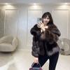Womens Faux Fur Coat With Oversized Lapel Short Winter Jacket 2026 Collection